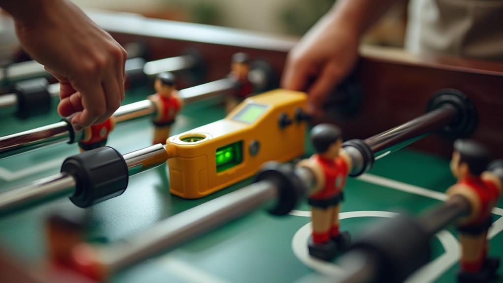 level your foosball table