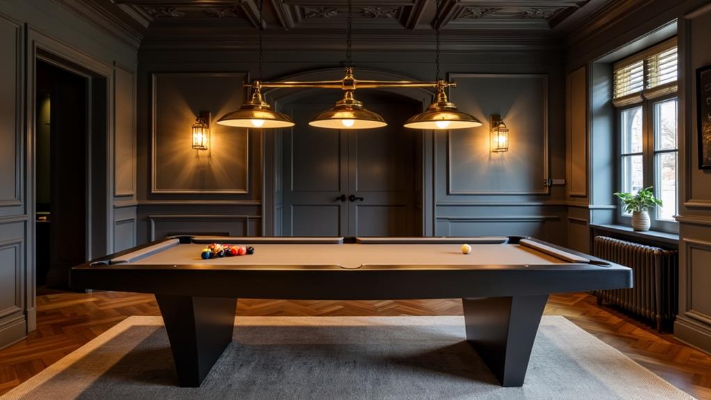 billiards lighting choices available