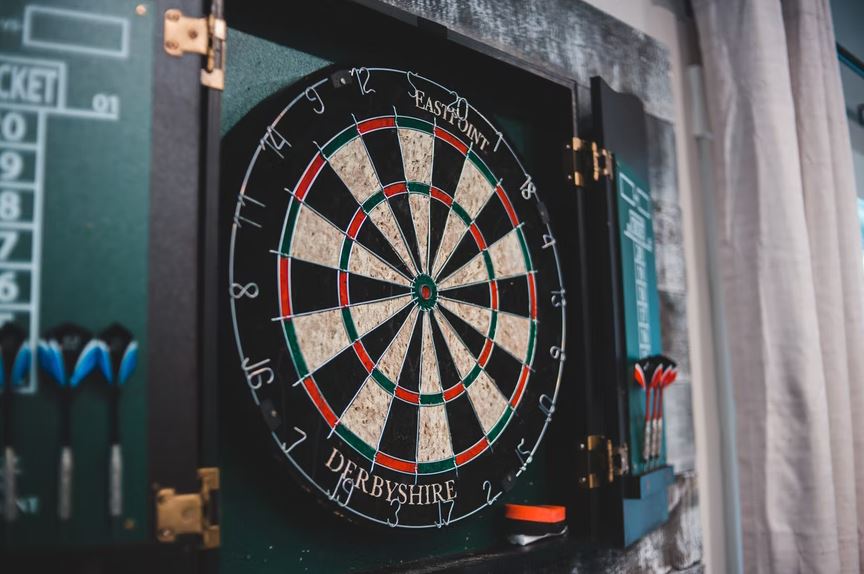 a dartboard