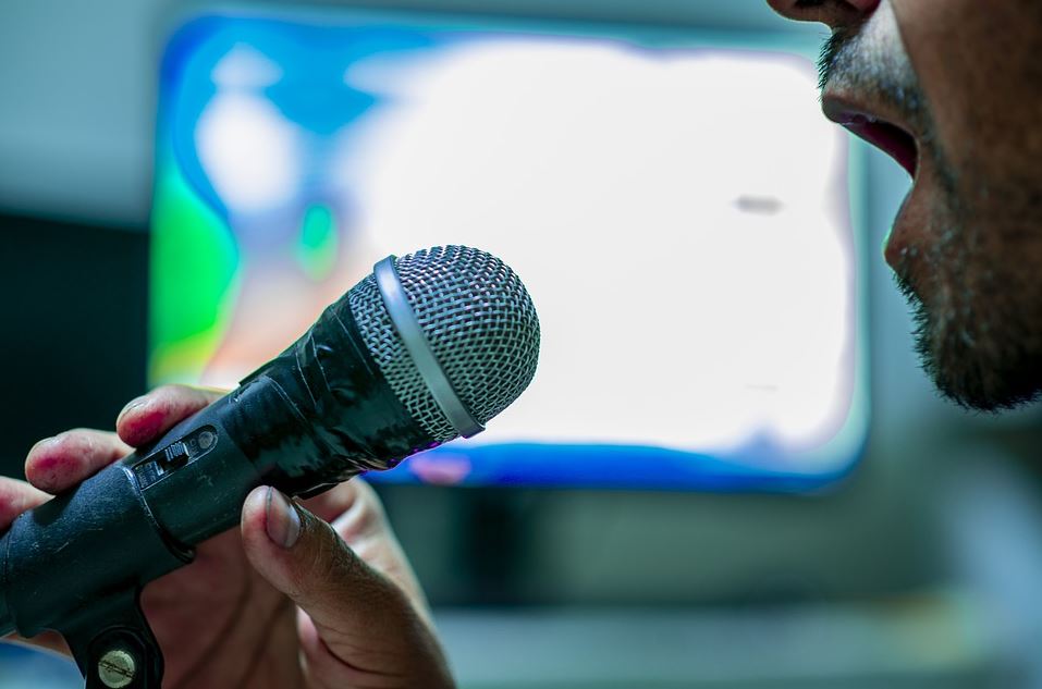 man singing