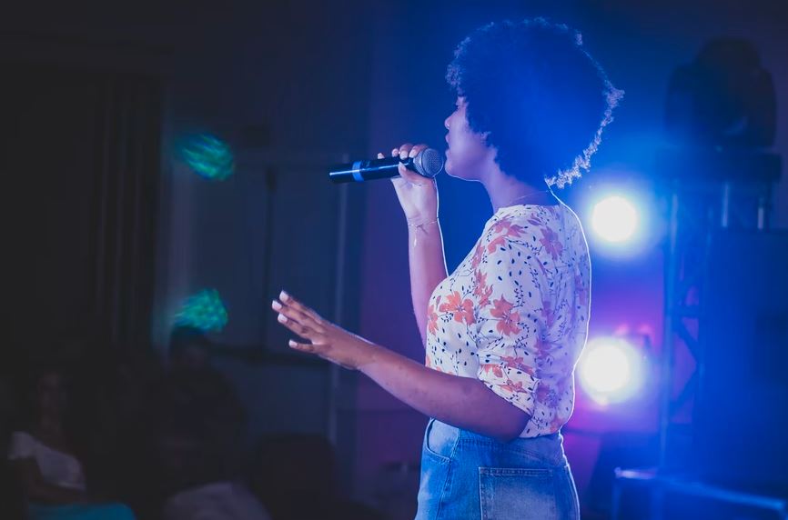 woman singing