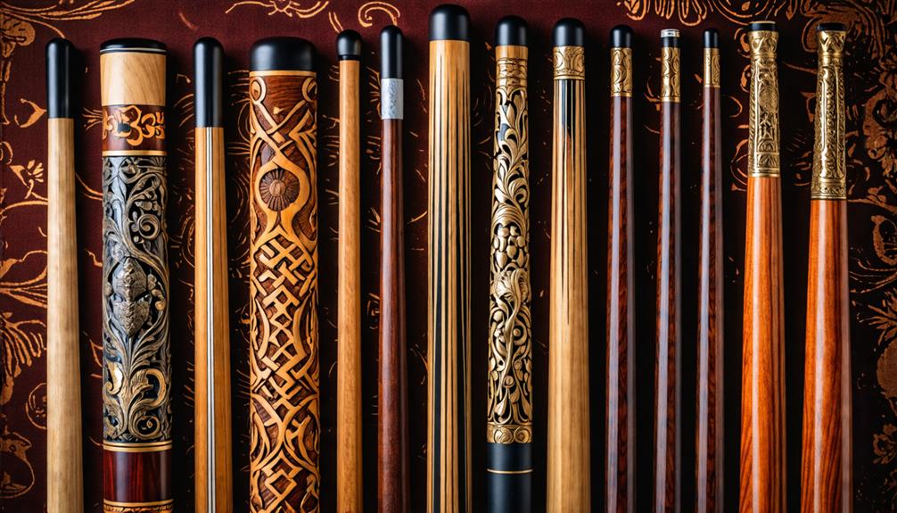 history of cue stick design
